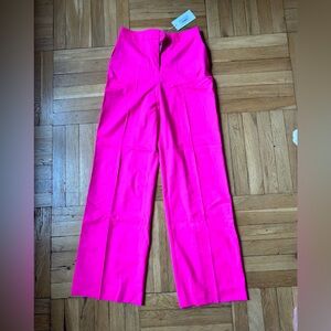 Argent High-Rise Wide-Leg Pants in Hot Pink